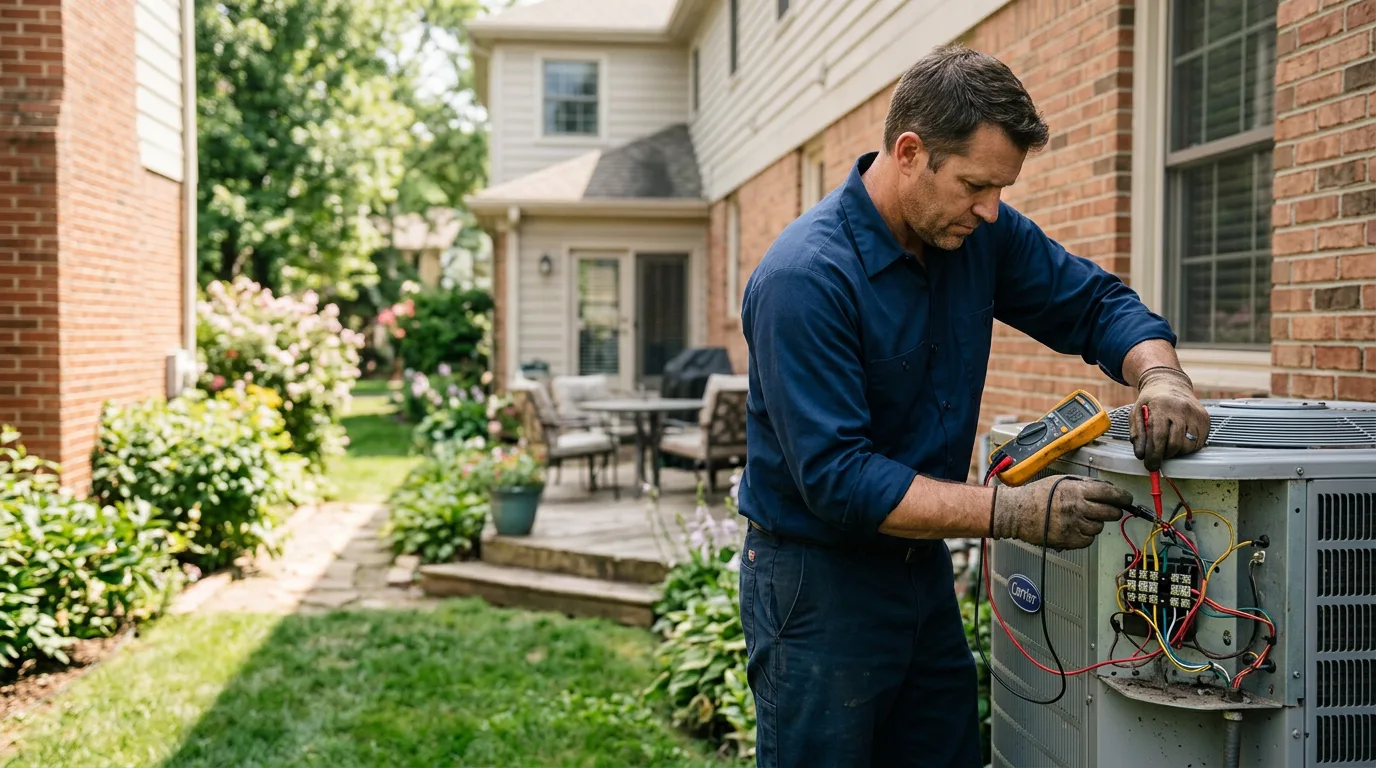 HVAC technician working near Oneida, IL
